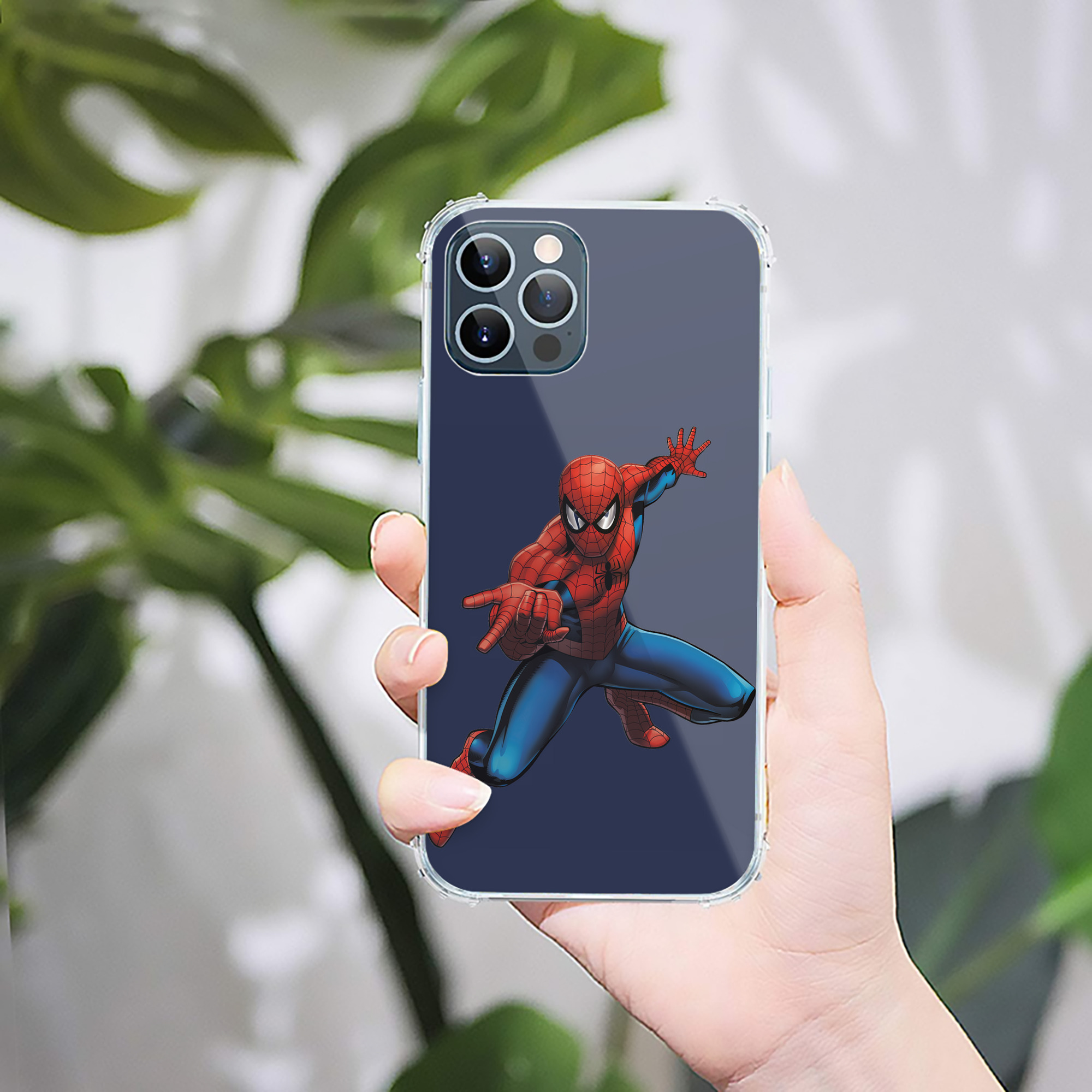 （画像用） Spider Man スパイダーマン 【iPhone 12シリーズ対応】透明スマホケース（クリアソフトケース）
